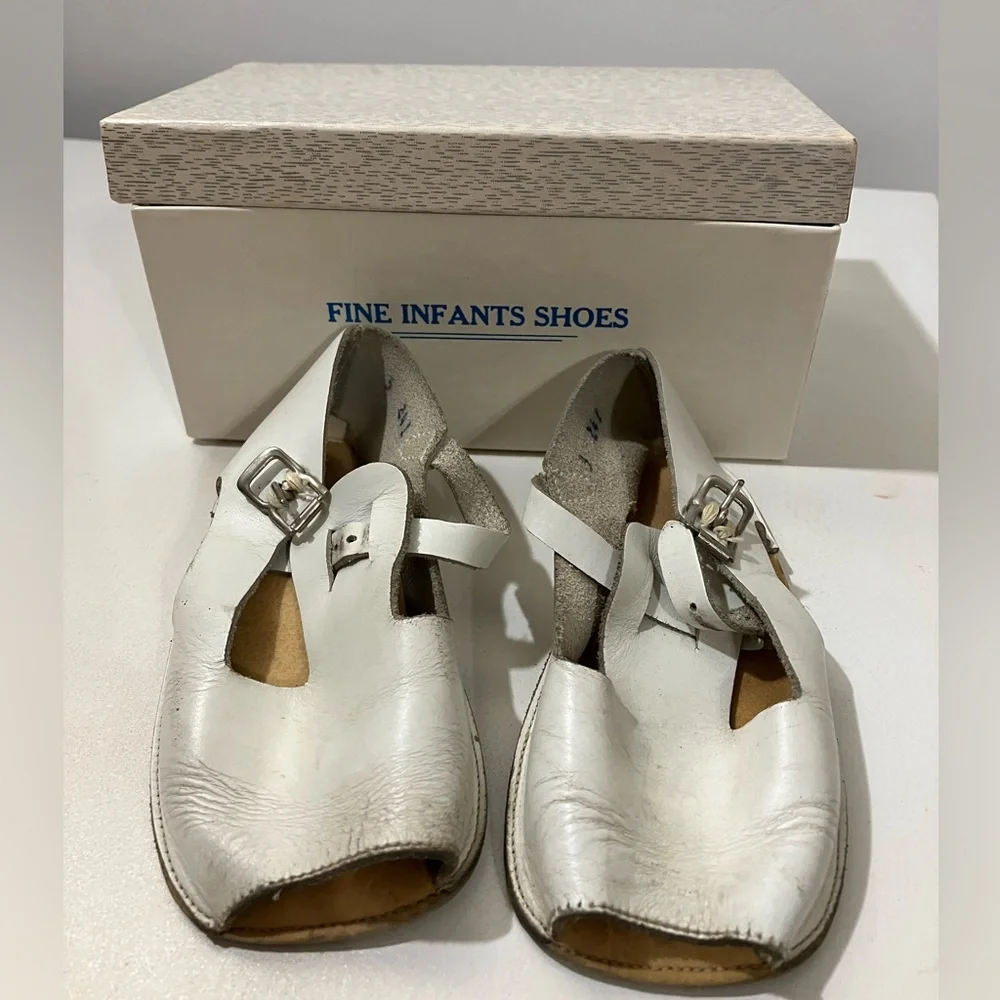 Vintage Little Buttercup Baby Shoes Size 3 Soft Sole Leather
